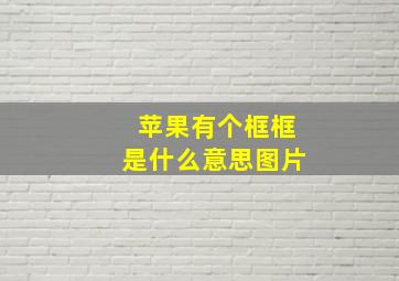 苹果有个框框是什么意思图片