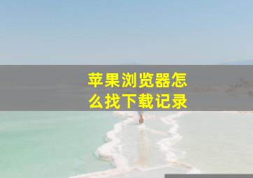 苹果浏览器怎么找下载记录