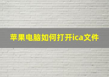 苹果电脑如何打开ica文件