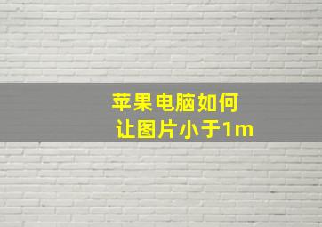 苹果电脑如何让图片小于1m