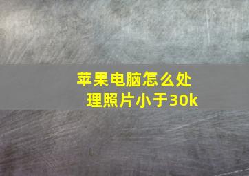 苹果电脑怎么处理照片小于30k