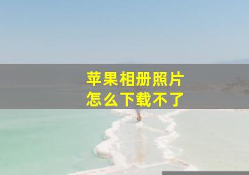 苹果相册照片怎么下载不了