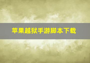 苹果越狱手游脚本下载