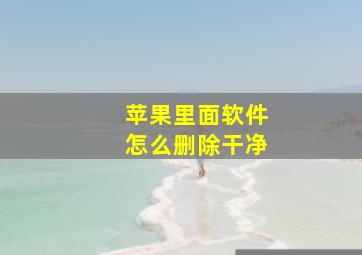 苹果里面软件怎么删除干净