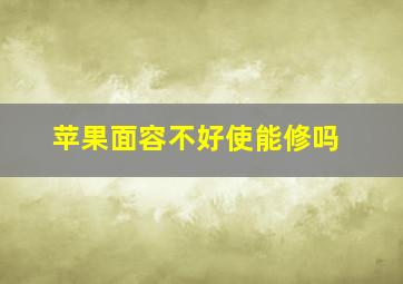 苹果面容不好使能修吗