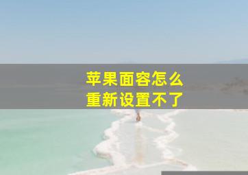 苹果面容怎么重新设置不了