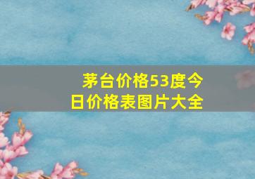 茅台价格53度今日价格表图片大全