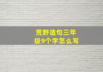 荒野造句三年级9个字怎么写