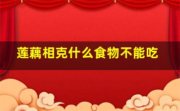 莲藕相克什么食物不能吃