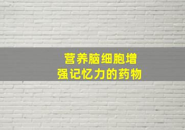 营养脑细胞增强记忆力的药物