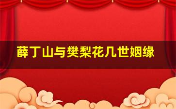 薛丁山与樊梨花几世姻缘