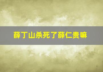 薛丁山杀死了薛仁贵嘛