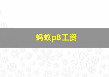 蚂蚁p8工资