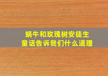 蜗牛和玫瑰树安徒生童话告诉我们什么道理