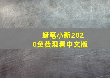 蜡笔小新2020免费观看中文版