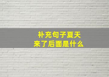 补充句子夏天来了后面是什么