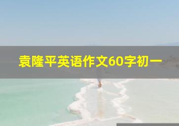 袁隆平英语作文60字初一