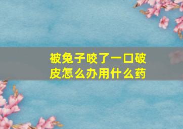 被兔子咬了一口破皮怎么办用什么药