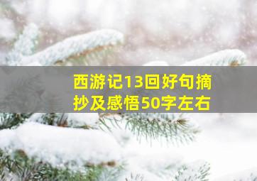 西游记13回好句摘抄及感悟50字左右