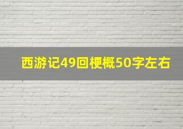 西游记49回梗概50字左右