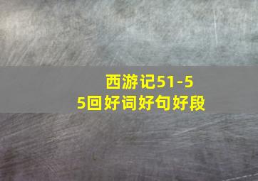 西游记51-55回好词好句好段