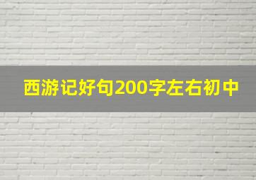 西游记好句200字左右初中