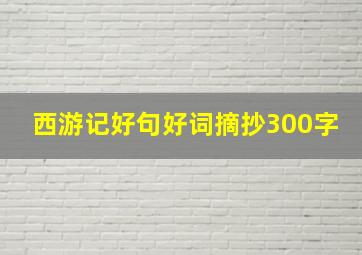 西游记好句好词摘抄300字