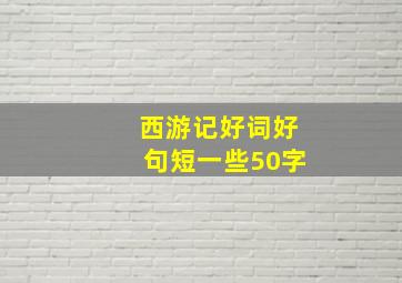 西游记好词好句短一些50字