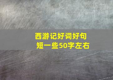 西游记好词好句短一些50字左右