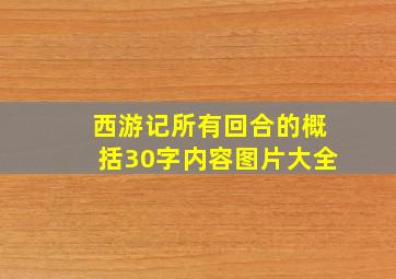 西游记所有回合的概括30字内容图片大全