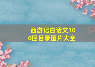 西游记白话文100回目录图片大全