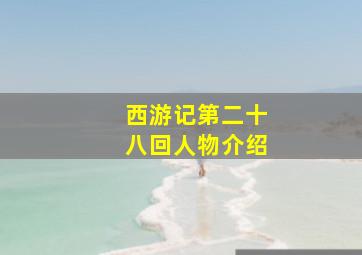 西游记第二十八回人物介绍