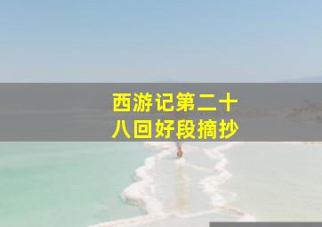 西游记第二十八回好段摘抄