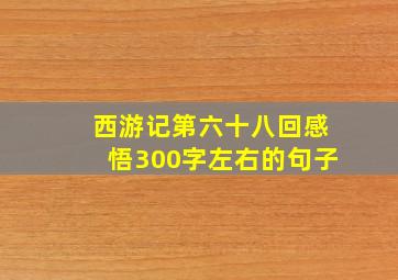 西游记第六十八回感悟300字左右的句子