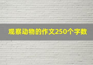 观察动物的作文250个字数