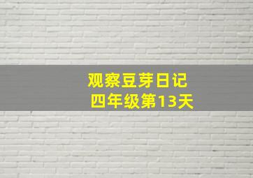 观察豆芽日记四年级第13天