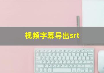 视频字幕导出srt