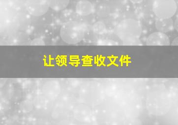 让领导查收文件