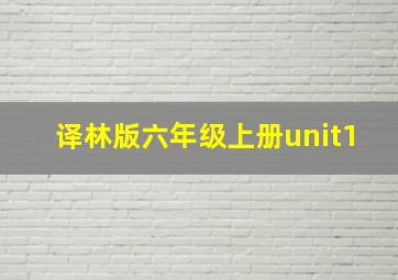 译林版六年级上册unit1