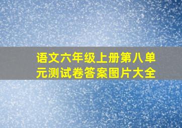 语文六年级上册第八单元测试卷答案图片大全