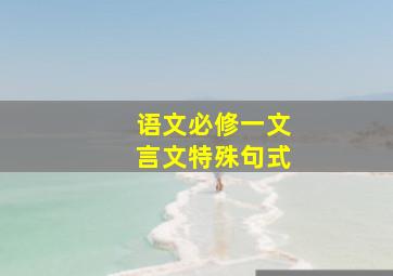 语文必修一文言文特殊句式