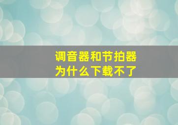 调音器和节拍器为什么下载不了