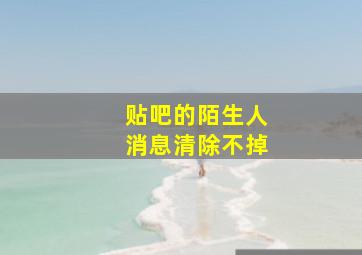 贴吧的陌生人消息清除不掉