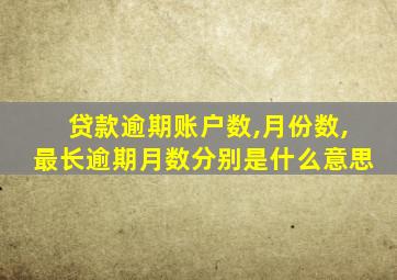 贷款逾期账户数,月份数,最长逾期月数分别是什么意思