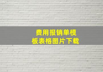 费用报销单模板表格图片下载