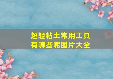 超轻粘土常用工具有哪些呢图片大全