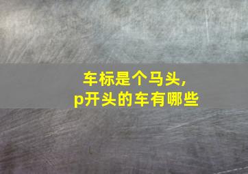 车标是个马头,p开头的车有哪些