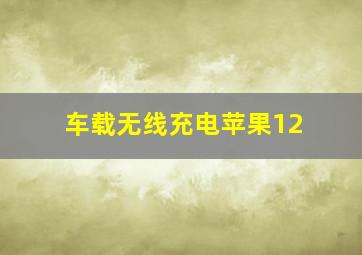 车载无线充电苹果12