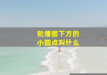 轮播图下方的小圆点叫什么