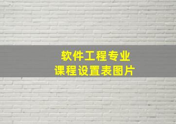 软件工程专业课程设置表图片